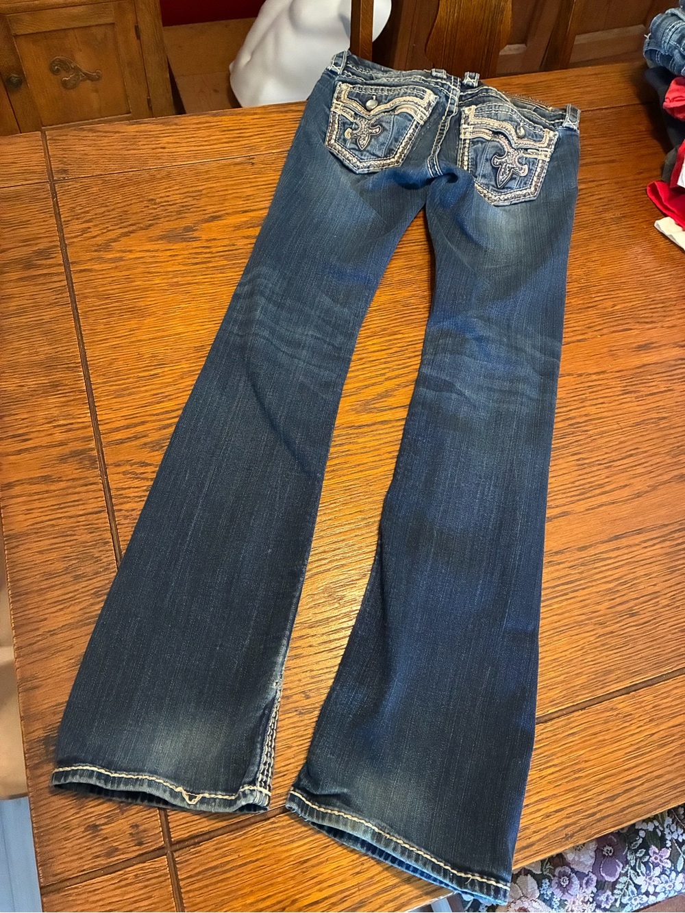 Rock Revival Indigo Embellished Flare Jeans